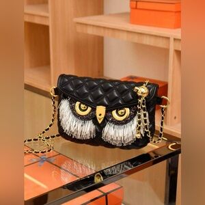 Fashionable Faux Diamond & Pearl
& Tassel Decorated Women's Bag
